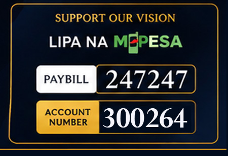 Lipa na M-Pesa: Paybill 247247, Account Number 300264